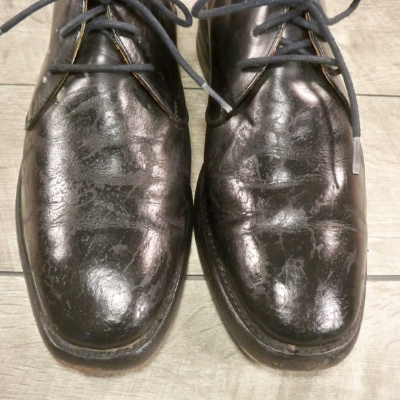 Frye Weston Chukka Lace Up 85042 Men\'s Black Leather Fashion Ankle Work Boots 9